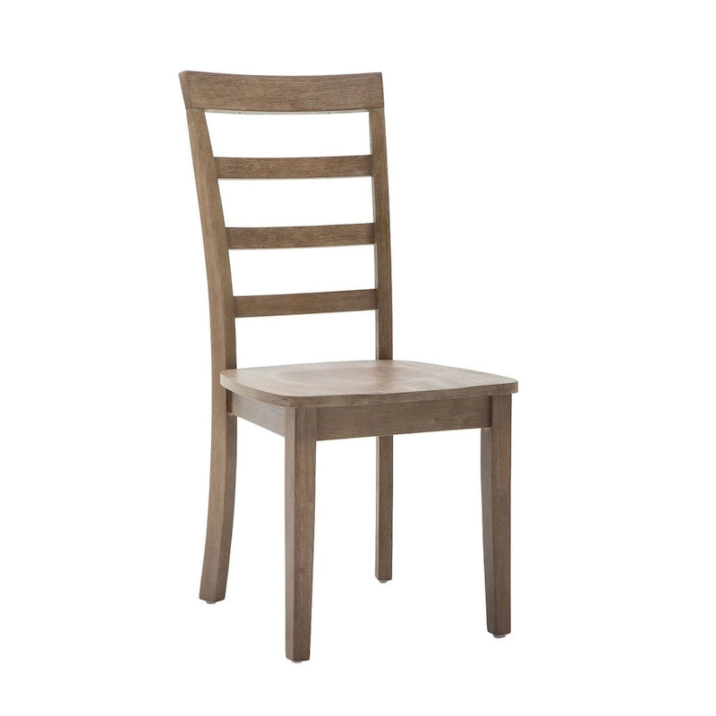 Drahtgebürstete Scheunenholz-Esszimmerstühle, 2er-Set