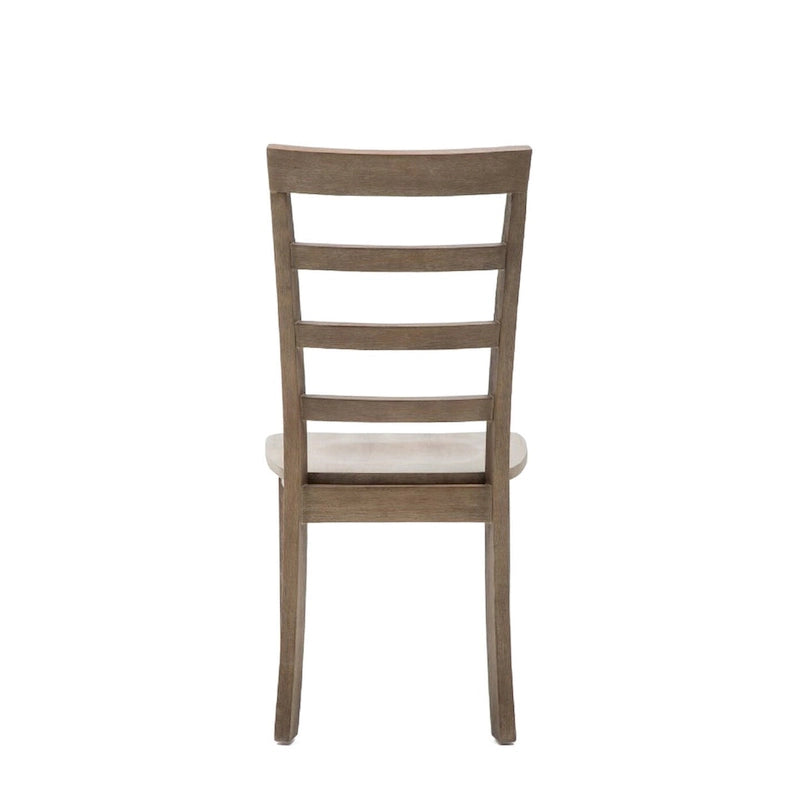 Drahtgebürstete Scheunenholz-Esszimmerstühle, 2er-Set