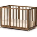 JOYMOR 8-in-1 umwandelbares Kinderbett, inklusive 2 Matratzen, umwandelbar in Stubenwagen, Mittelbett, großes Kinderbett, Tagesbett, Kleinkindbett und Laufstall