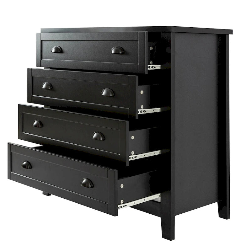 Kommode mit 4 Schubladen, Aufbewahrungsschrank, Sideboard