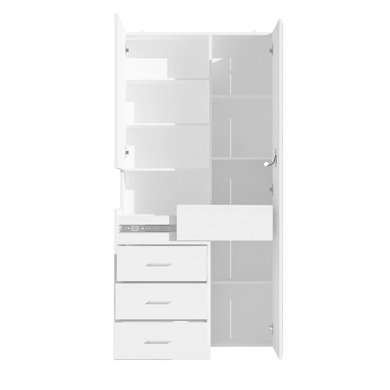 Dresser LED-Lit Vanity Dressing Cabinet with Full-Length Mirror
