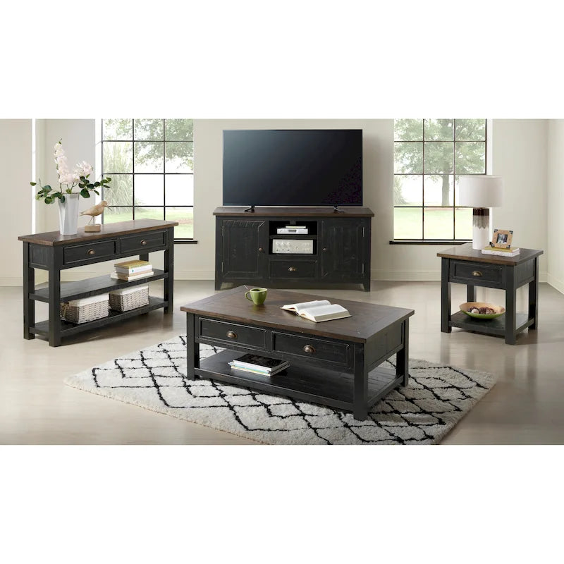The Gray Barn Downington Couchtisch aus Massivholz mit 2 Schubladen