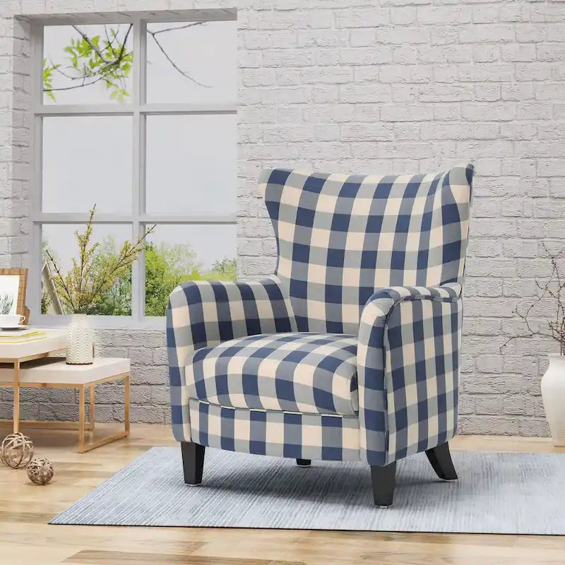 Moderner Retro-Armlehnstuhl, 30,25 Zoll hoch, gepolstert mit Holzbeinen für das Wohnzimmer