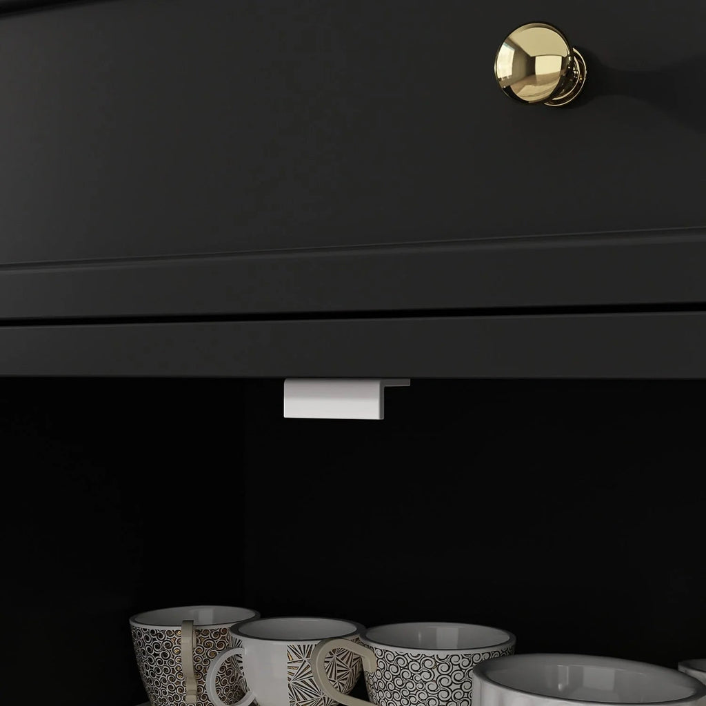 59,1 Sideboard Buffet Weiß Mid-Century Modern Contemporary Lackiert