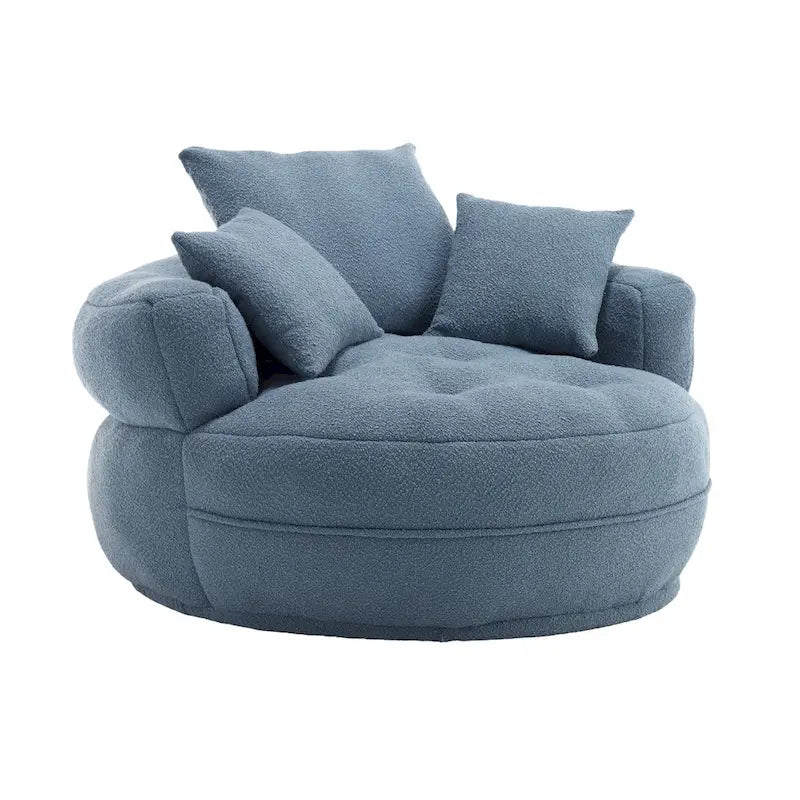 Runder Loungesessel – Weiß/Blau/Grau/Gelb/Orange/Rosarot/Marineblau/Grün, Einzel- & Doppelsitz
