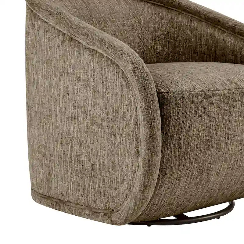 Drehbarer Akzent-Fasssessel aus Stoff