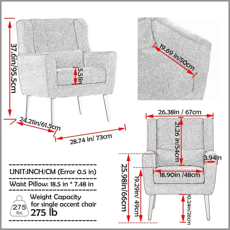 Moderner Akzentsessel Bequemer Lesesessel Lounge-Sessel