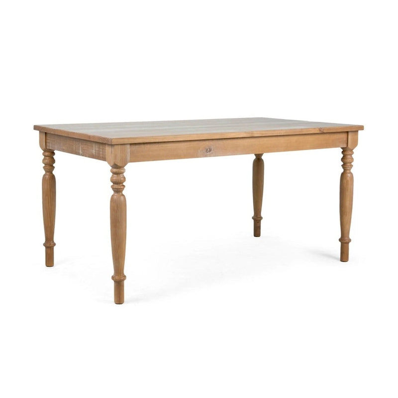 Rustikaler Massivholz Esstisch aus Kiefernholz im Bauernhausstil