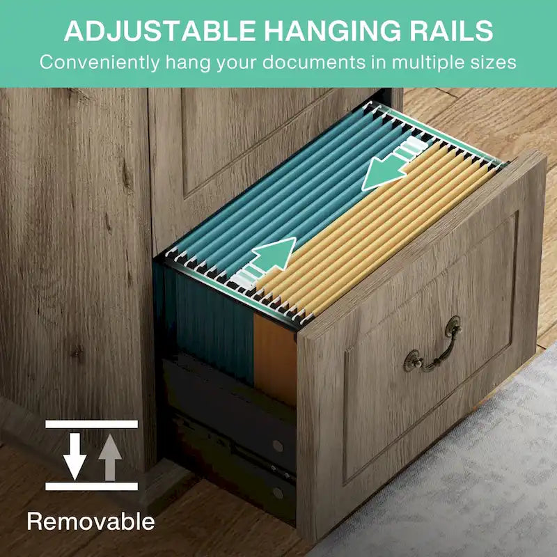 4-Schubladen-Aktenschrank für das Home-Office, Vertikaler Holz-Aktenschrank für A4/Letter-Format
