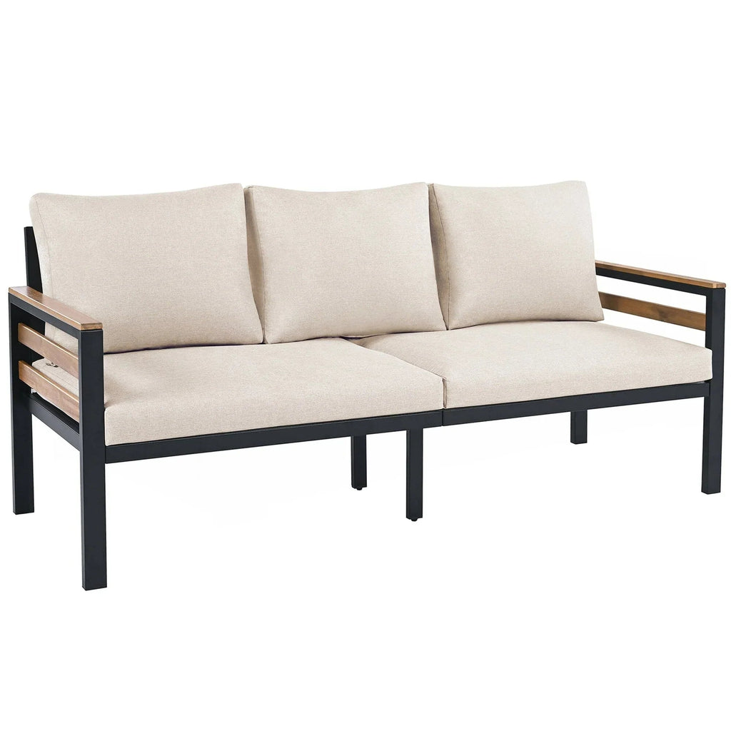 4-teiliges Outdoor-Gartenmöbel-Set mit Sofa