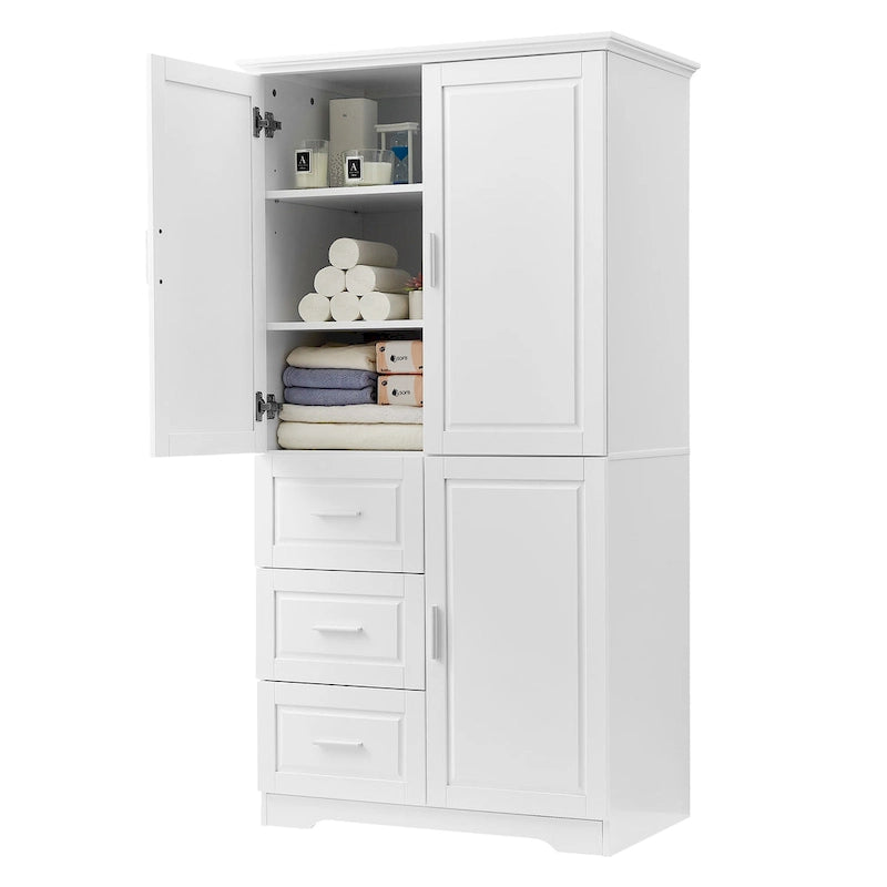 Hoher und breiter Schrank mit Türen für Badezimmer/Büro