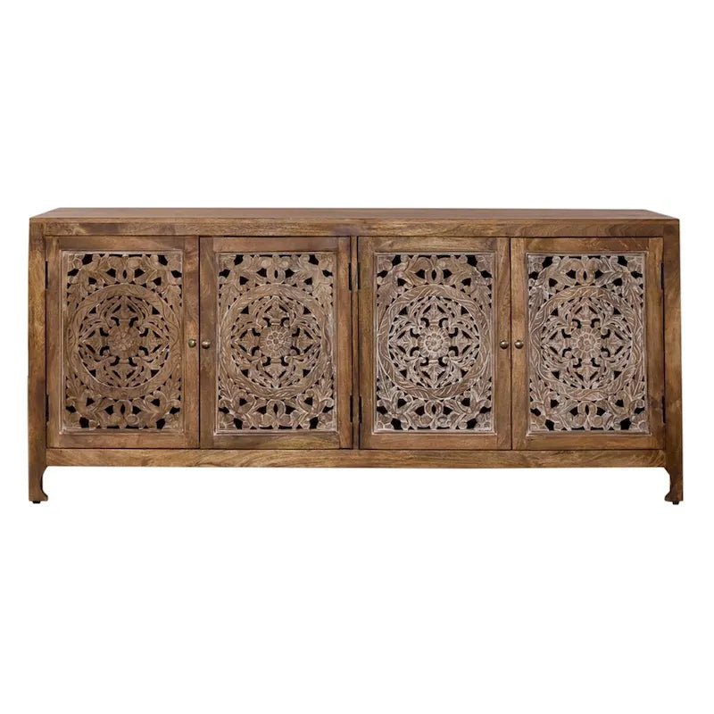 Marisol TV-Board im Used-Look in Honigbraun, 188 cm, mit 4 Türen