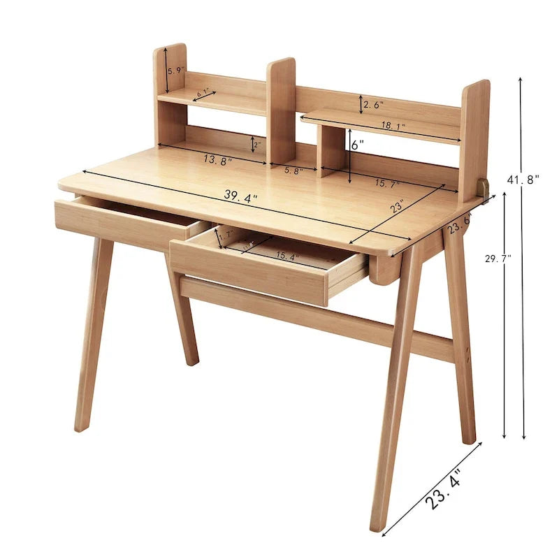 Kinderschreibtisch Kindertisch Holztisch Computertisch mit Bücherregal - N/A
