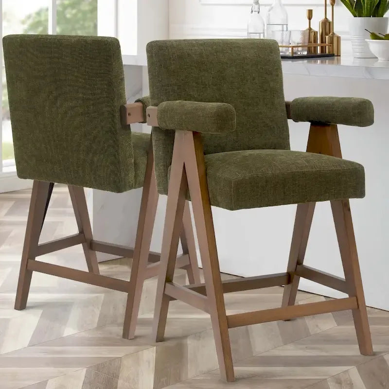 Moderne gepolsterte Thekenhocker, einzeln