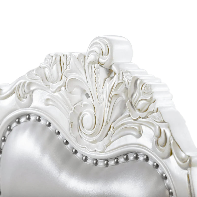 Furniture of America Eugene Traditionelle Esszimmer-Armstühle aus Massivholz mit Ziernagelbesatz und Cabriole-Beinen (2er-Set)