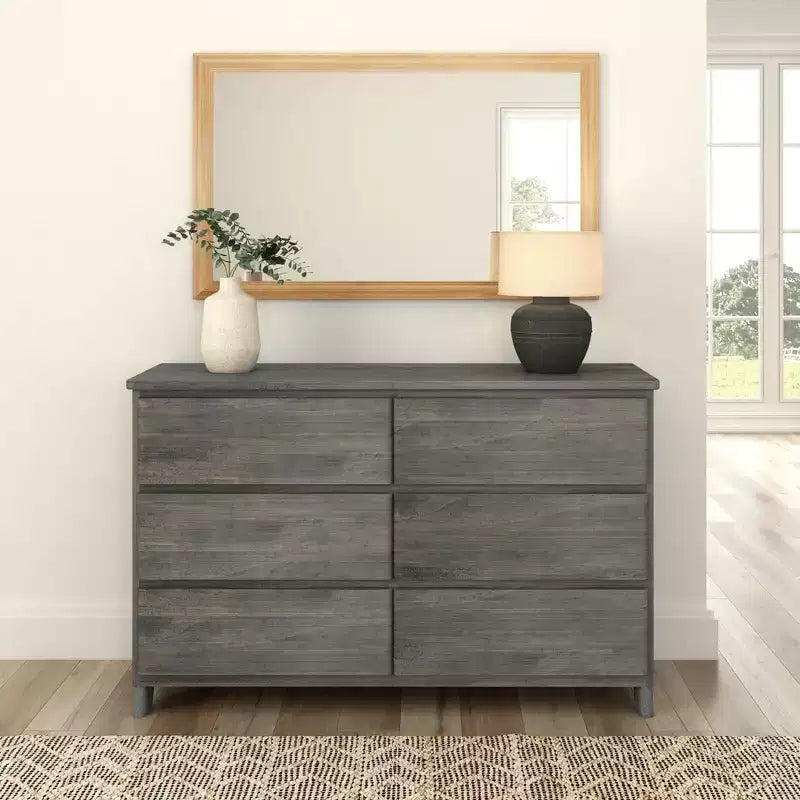Massivholz-Kommode im Landhausstil mit 6 Schubladen