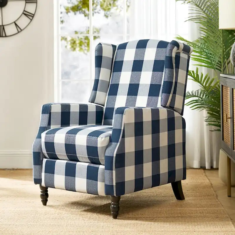 Manueller Mid-Century-Modern-Relaxsessel mit Rückstellfunktion und Ohrensesseldesign