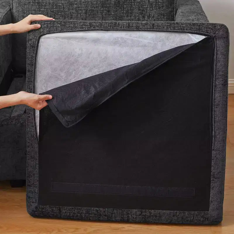 Belffin Chenille-Ottoman-Modul – Modulare Fußstütze mit Stauraum, hautfreundlichem Stoff und Schnellmontage-Design