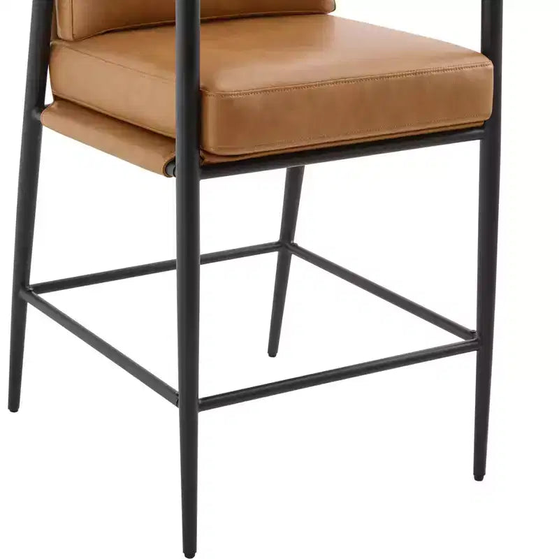 Spruce&Spring Moderne Tresenhocker mit Armlehnen & Metallgestell, 2er-Set