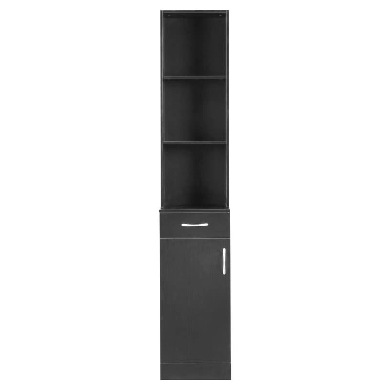 Hängeschrank fürs Badezimmer, Schwarz, High Cabinet