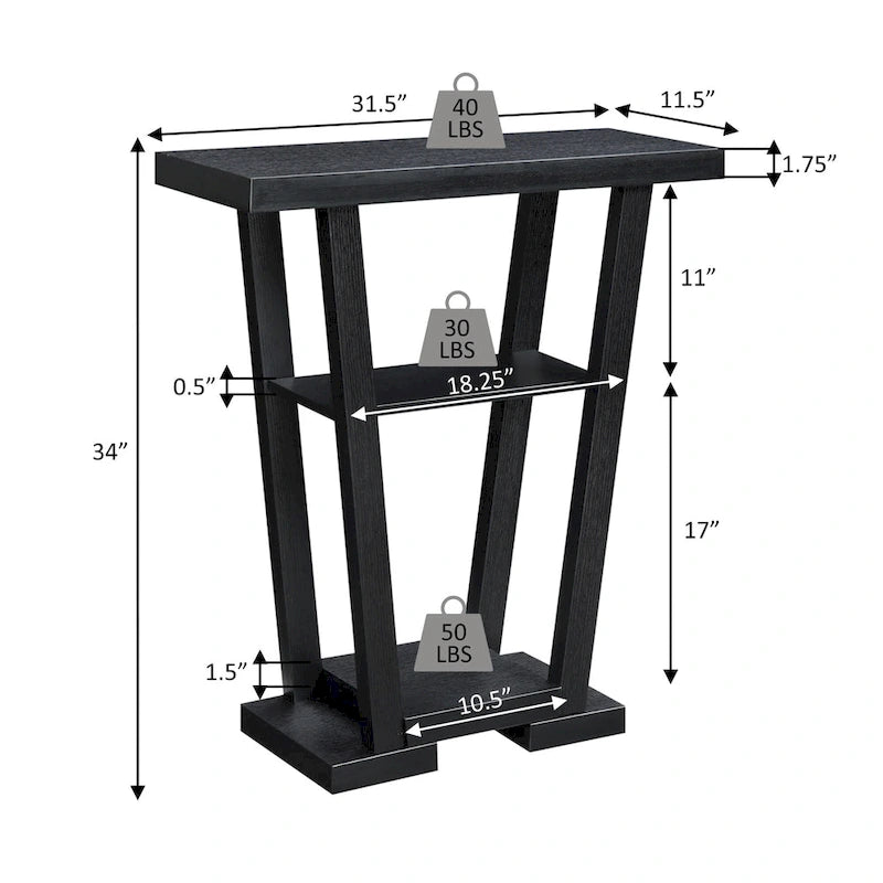 Convenience Concepts Newport V Konsolentisch mit Ablagen