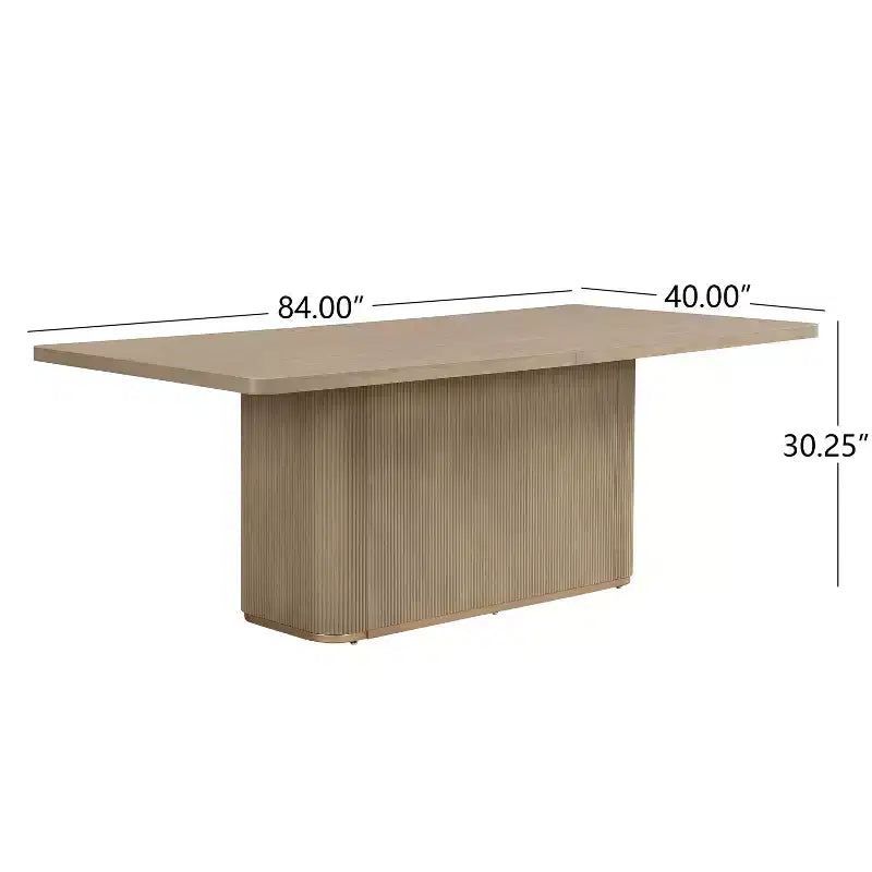 Yutthana Modern 7-teilige Essgruppe aus Holz und Metall mit gepolsterten Stühlen