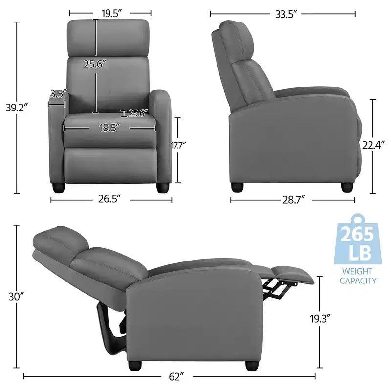 Yaheetech 2er-Set moderne Relax-Sofas aus PU-Leder für Wohnzimmer und Schlafzimmer