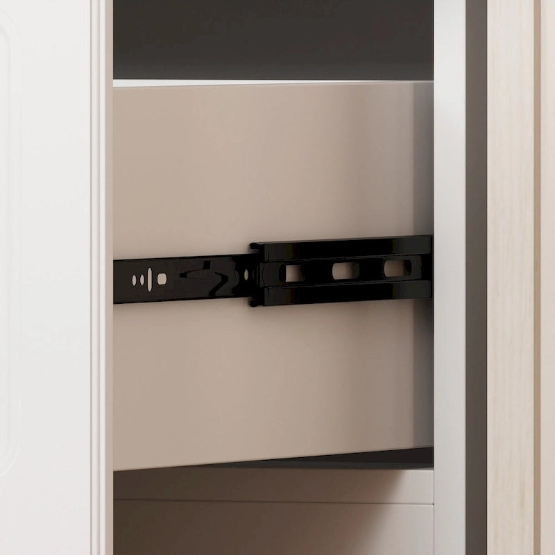 Kleiderschrank-Organizer, Kleiderschränke mit Hängestange und 4 Schubladen, großer Stauraum