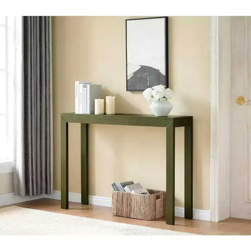 Kings Brand Furniture Russel Konsolentisch – Moderner Flurtisch, Sofatisch, für hinter das Sofa, Flur, Wohnzimmer