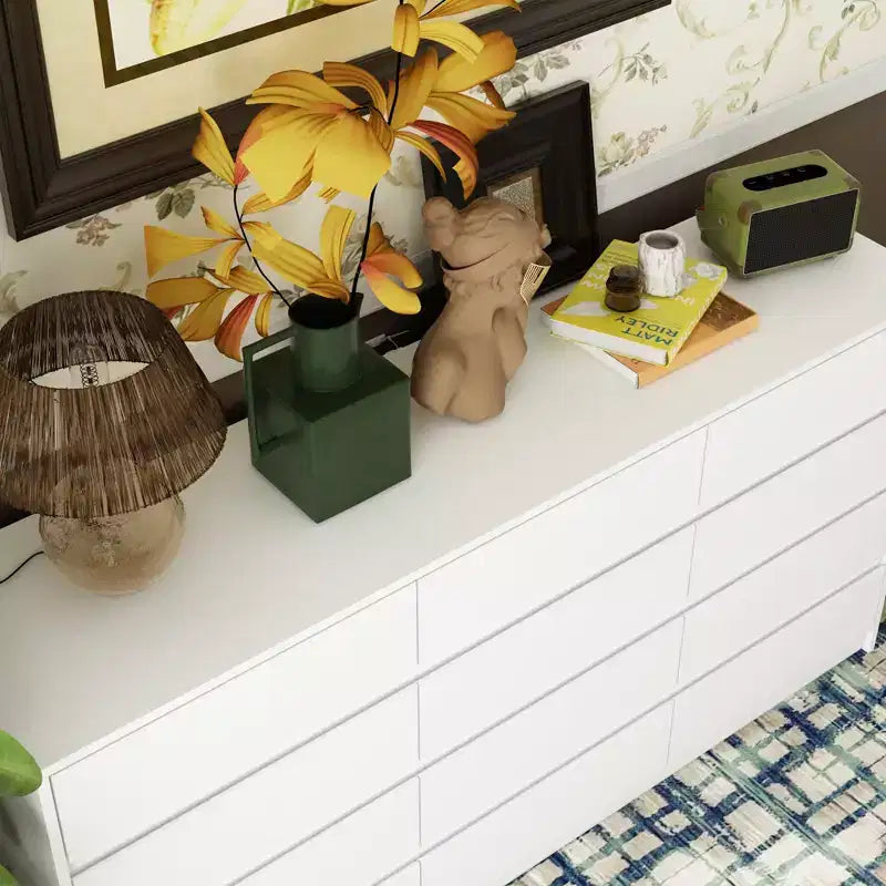Famapy Moderne Kommode mit 12 Schubladen, eleganter Schubladenschrank