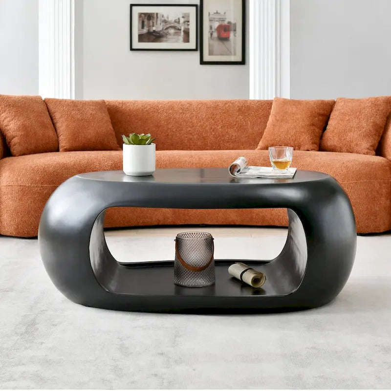 Moderner ovaler Couchtisch
