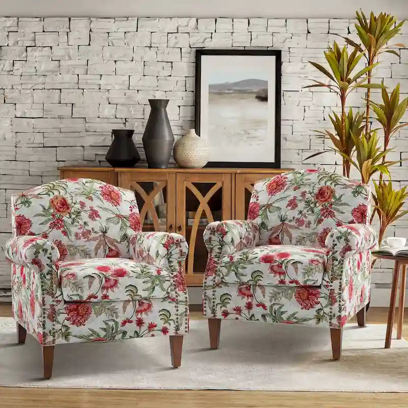 Giampiero Wohnzimmer-Sessel mit Ziernägeln, 2er-Set von HULALA HOME