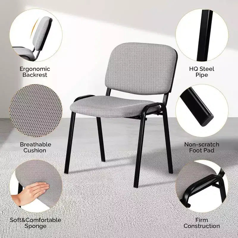 Karl Home 5er-Pack Kirchen- und Konferenzraumstühle aus Mesh