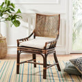 Küstendesign Rattan-Stuhl mit Kissen, 22 B x 24 L x 37 H, 22 B x 24 T x 37 H