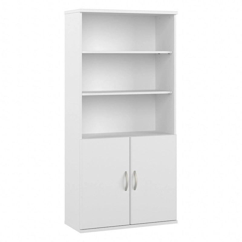 Hohes 5-stufiges Bücherregal mit Türen