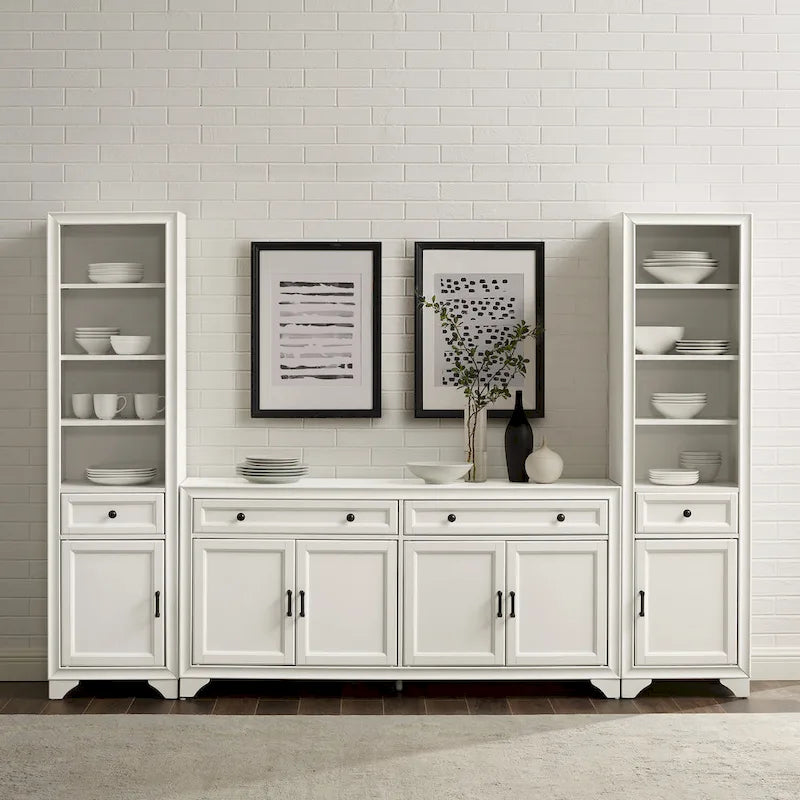 Crosley Tara 3-teiliges Sideboard- und Bücherregal-Set - 15x97x67.63