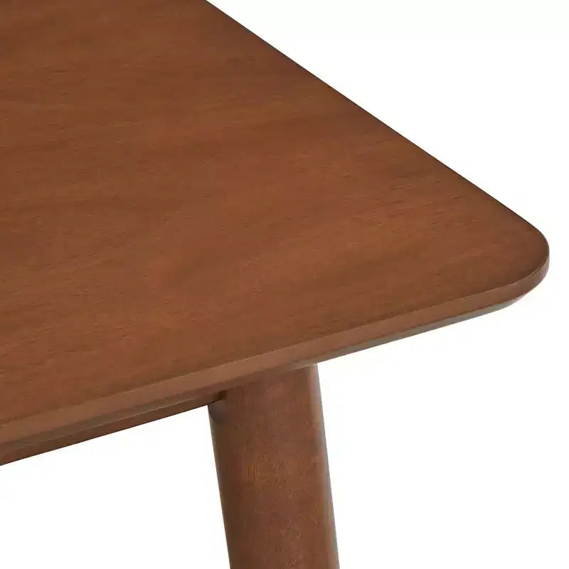 Lifestorey 5-teiliges Newington Esstisch-Set im Mid-Century-Modern-Stil, rechteckig, Nussbaum/Mokka