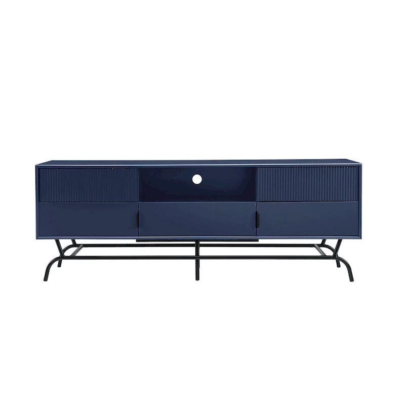 DH BASIC Modern 60-Zoll-TV-Lowboard mit 3 Schubladen und Kabeldurchführung von Denhour