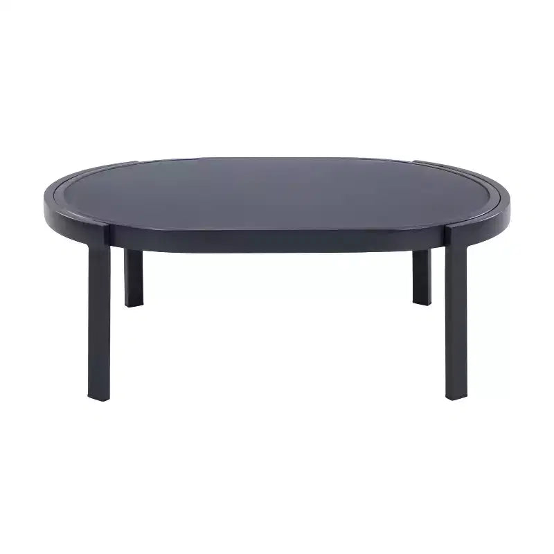 Christopher Knight Home Althea 5-teilige moderne, geschwungene Aluminium-Lounge-Garnitur für den Außenbereich mit Glastisch