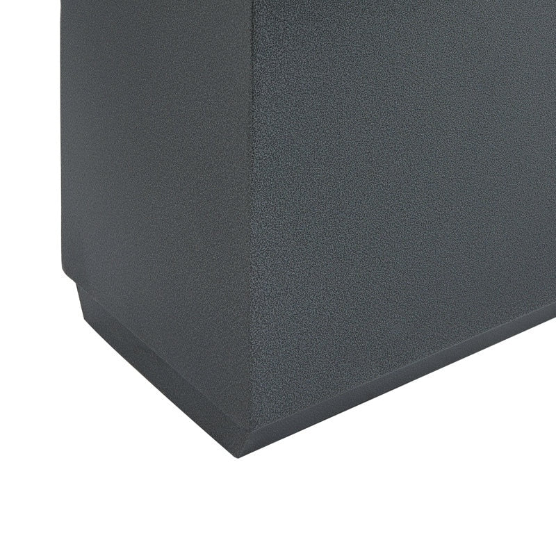 Schwerer metallischer Pflanzkübel für Außenpflanzen, 38L x 10B x 30H Zoll, hohe und lange Pflanzbox mit Metallteiler – 38 x 30 x 10