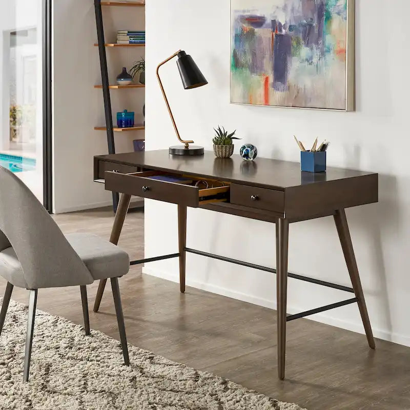 Aksel Wood Schreibtisch mit 3 Schubladen von iNSPIRE Q Modern