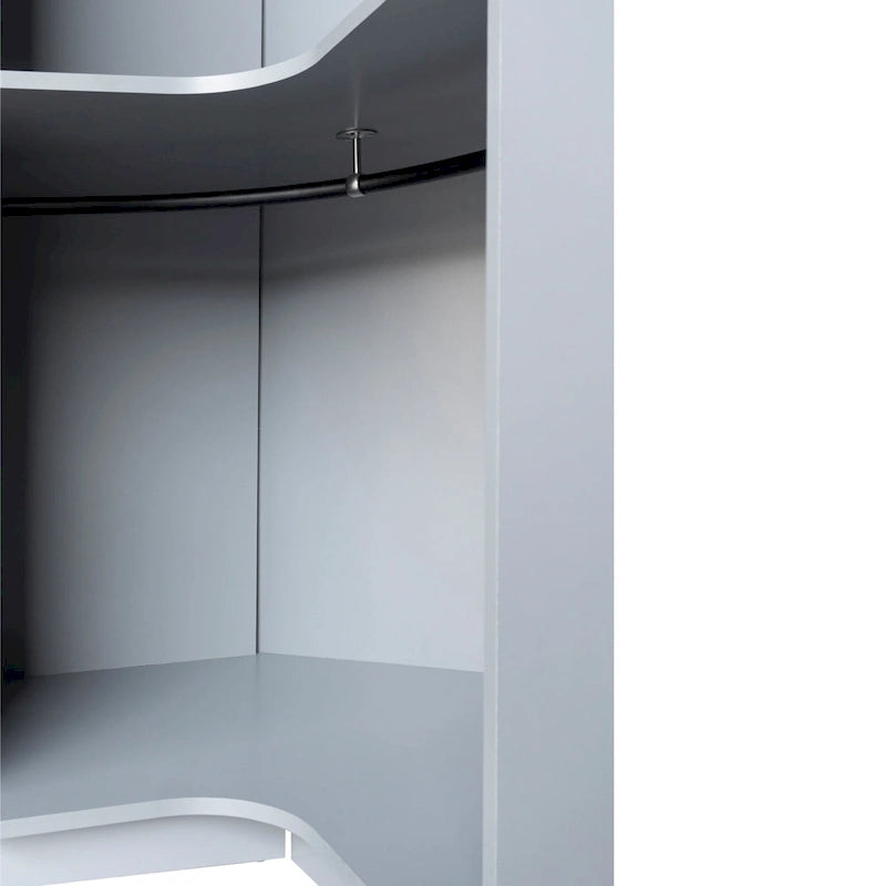 Polygon Eckkleiderschrank mit 2 Türen