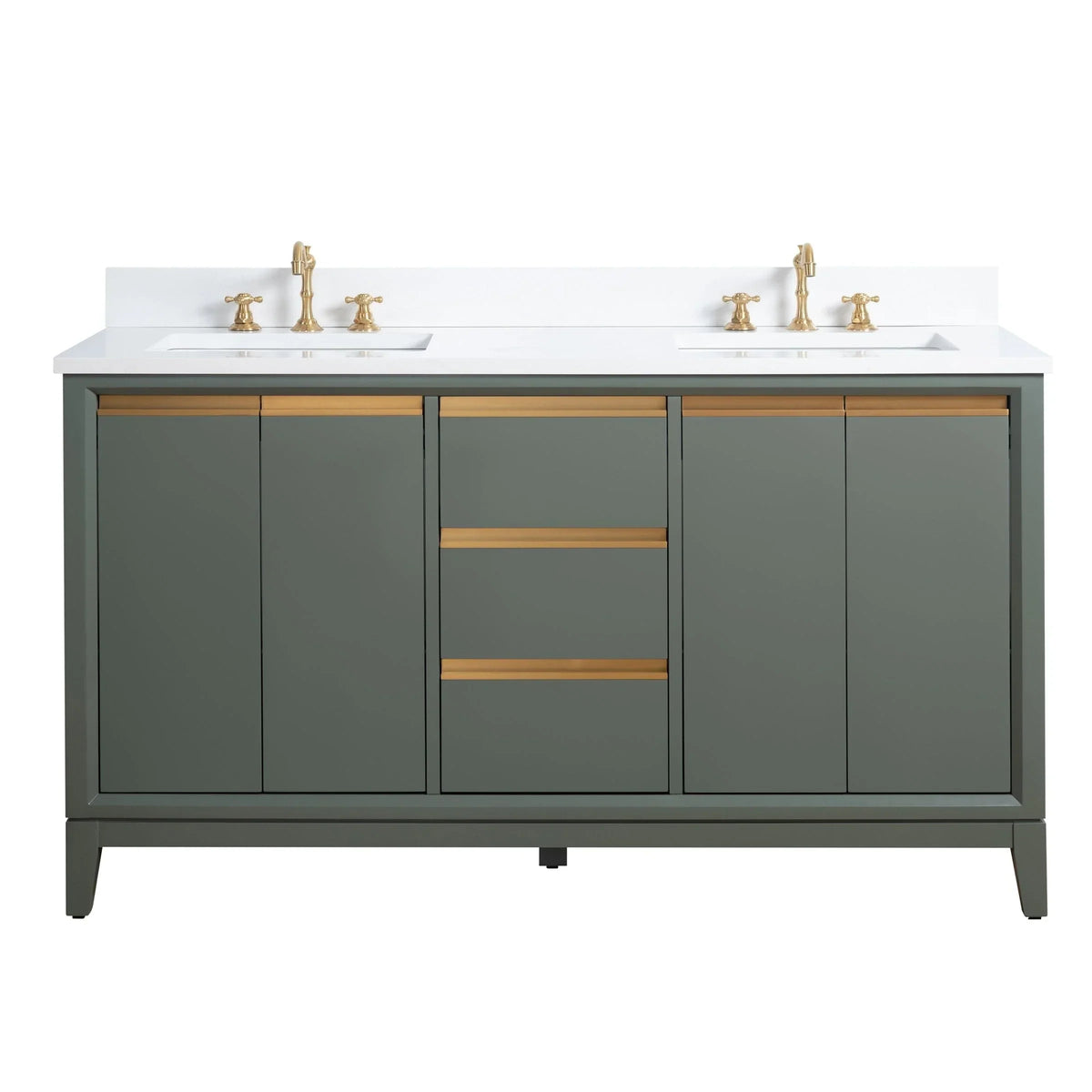 Vanity Art Badezimmerschrank mit Keramikwaschbecken und Platte aus technischem Marmor
