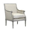 Burnham Home Designs Prentice Collection Cremefarbener Holzarmlehnstuhl