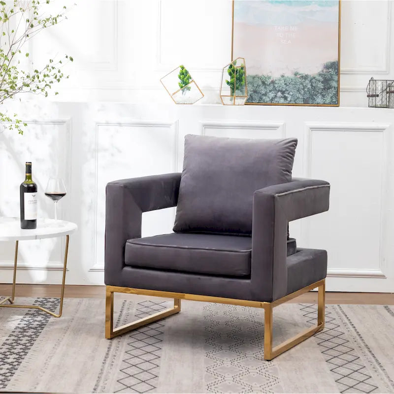 Roundhill Furniture Lenola zeitgenössischer gepolsterter Akzentsessel