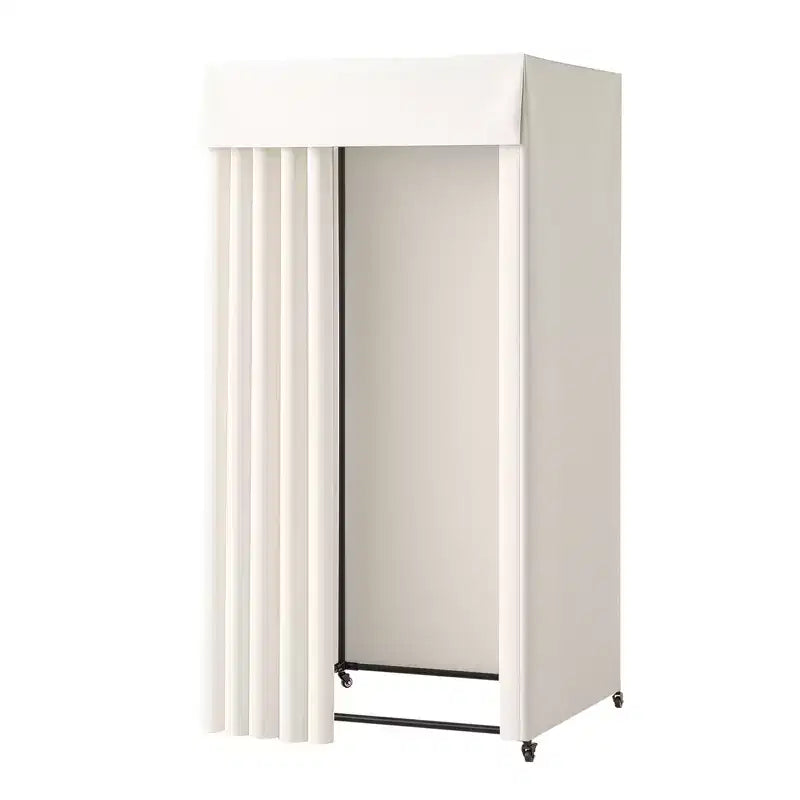 VEVOR Umkleidekabine mit blickdichten Polyester-Vorhängen, Sichtschutz mit Vorhang und Haken, 99 x 99 x 198 cm, Grau