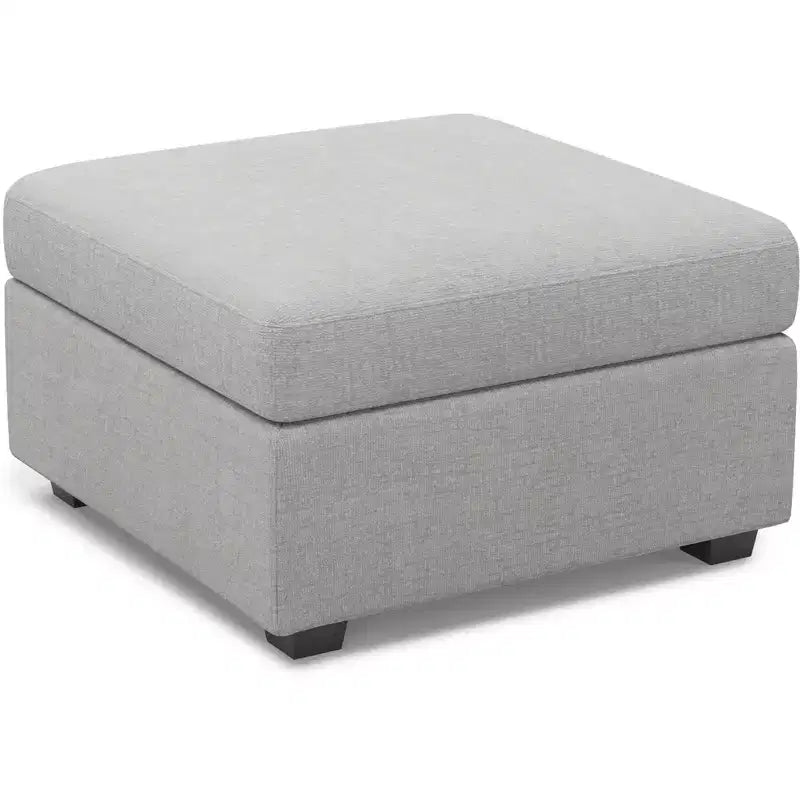 Belffin Chenille-Ottoman-Modul – Modulare Fußstütze mit Stauraum, hautfreundlichem Stoff und Schnellmontage-Design