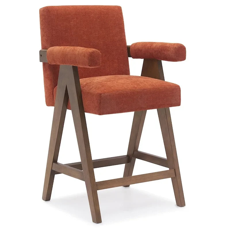Moderne gepolsterte Thekenhocker, einzeln