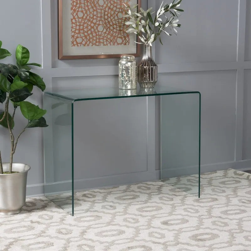 Ramona Schreibtisch aus gehärtetem Glas von Christopher Knight Home