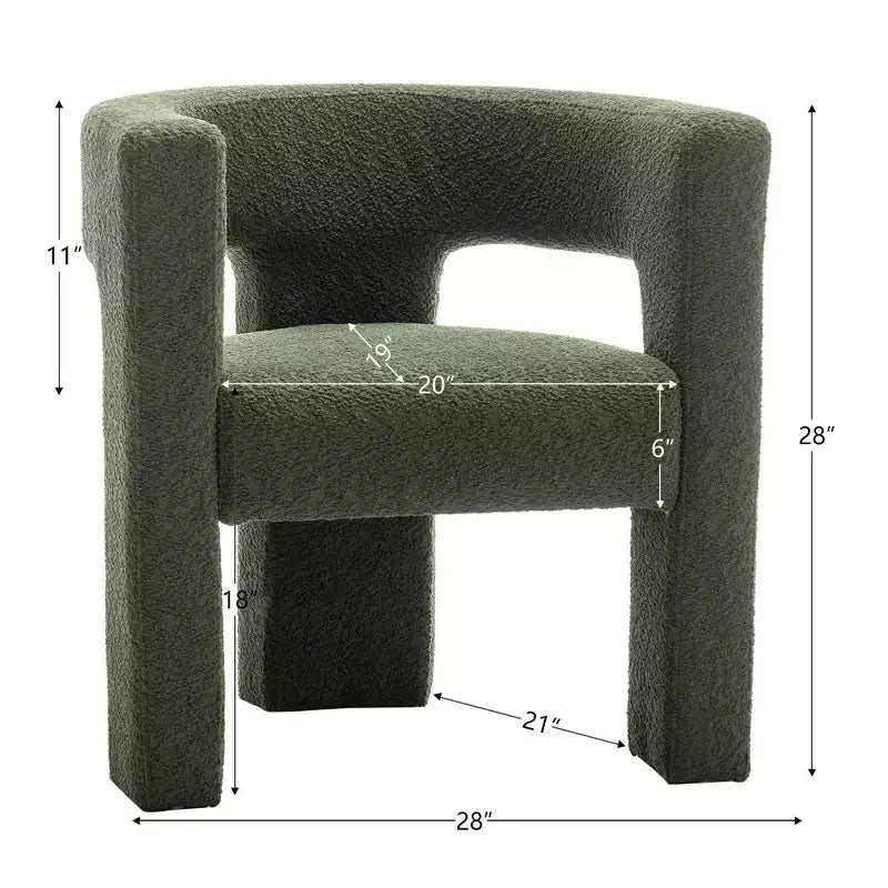 2er-Set 28 breite Polster-Sessel mit Bouclé-Bezug – Kinwell